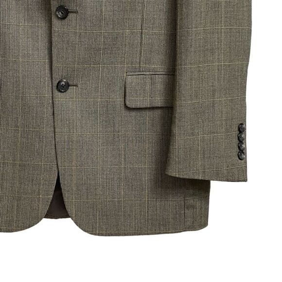 Jos. A. Bank Signature Collection Gordon Blazer 38 Houndstooth Plaid Silk Wood - Picture 8 of 16